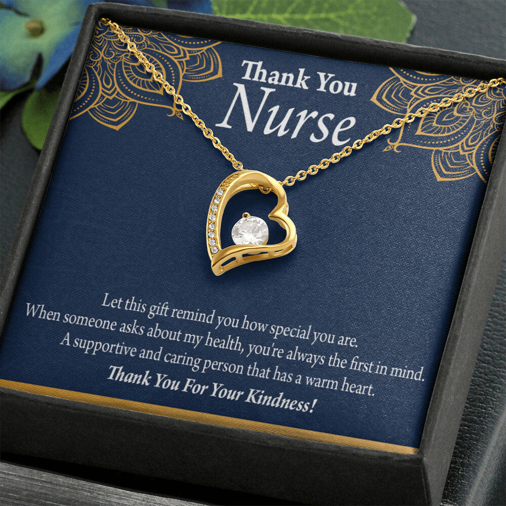 Thank You Nurse Healthcare Medical Worker Nurse Appreciation Gift Forever Necklace w Message Card-Express Your Love Gifts