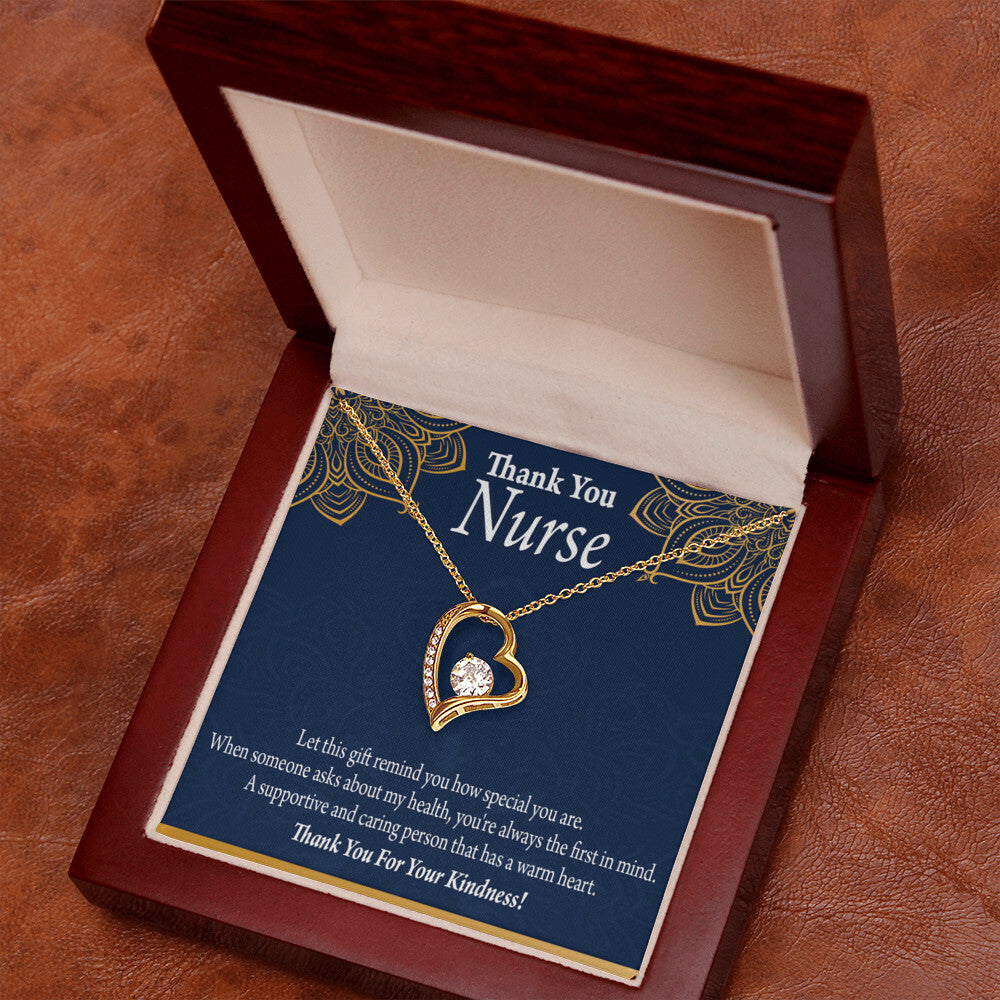 Thank You Nurse Healthcare Medical Worker Nurse Appreciation Gift Forever Necklace w Message Card-Express Your Love Gifts