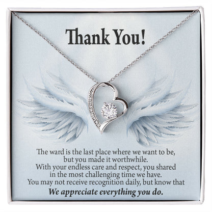 Thank You Present for Healthcare Workers Forever Necklace w Message Card-Express Your Love Gifts