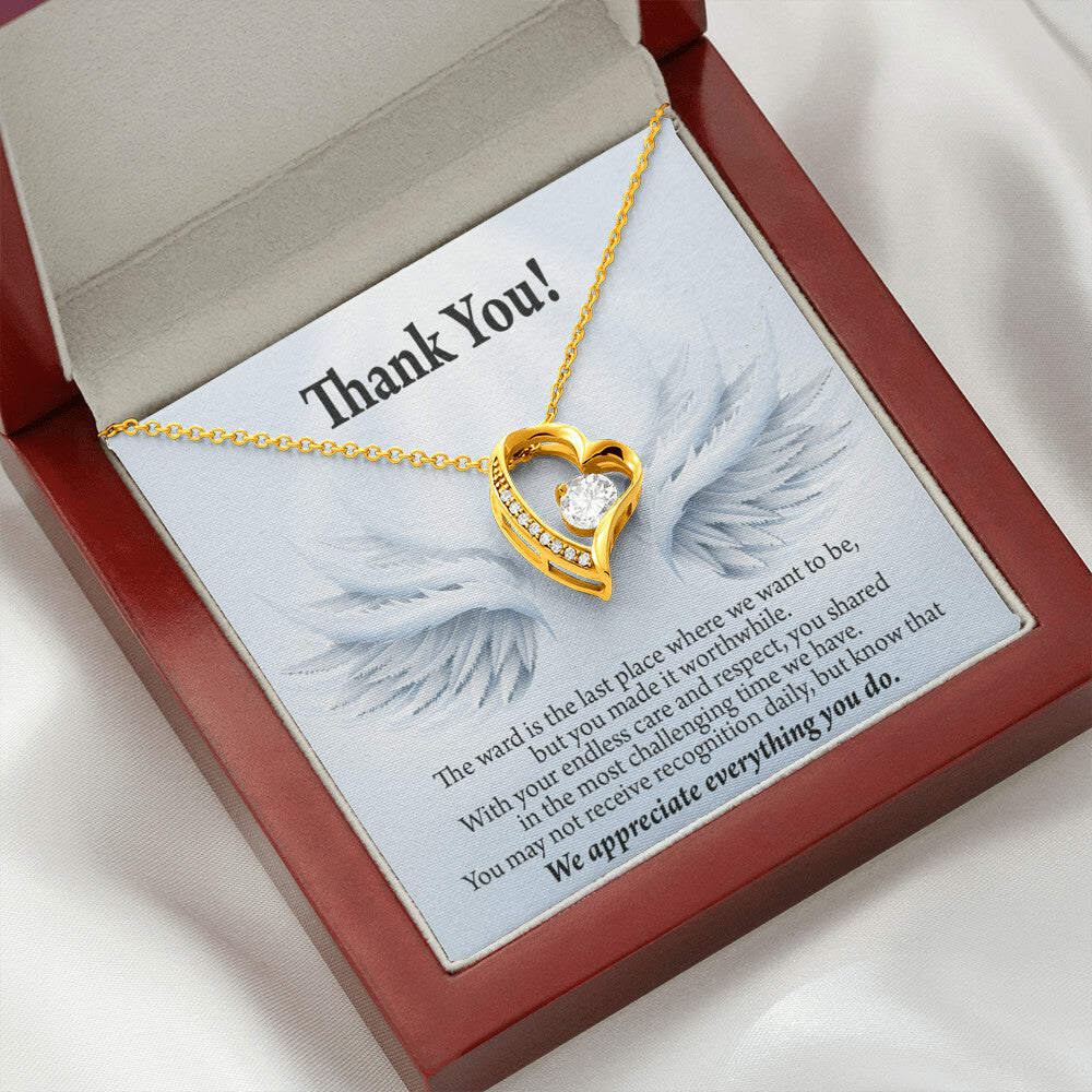 Thank You Present for Healthcare Workers Forever Necklace w Message Card-Express Your Love Gifts