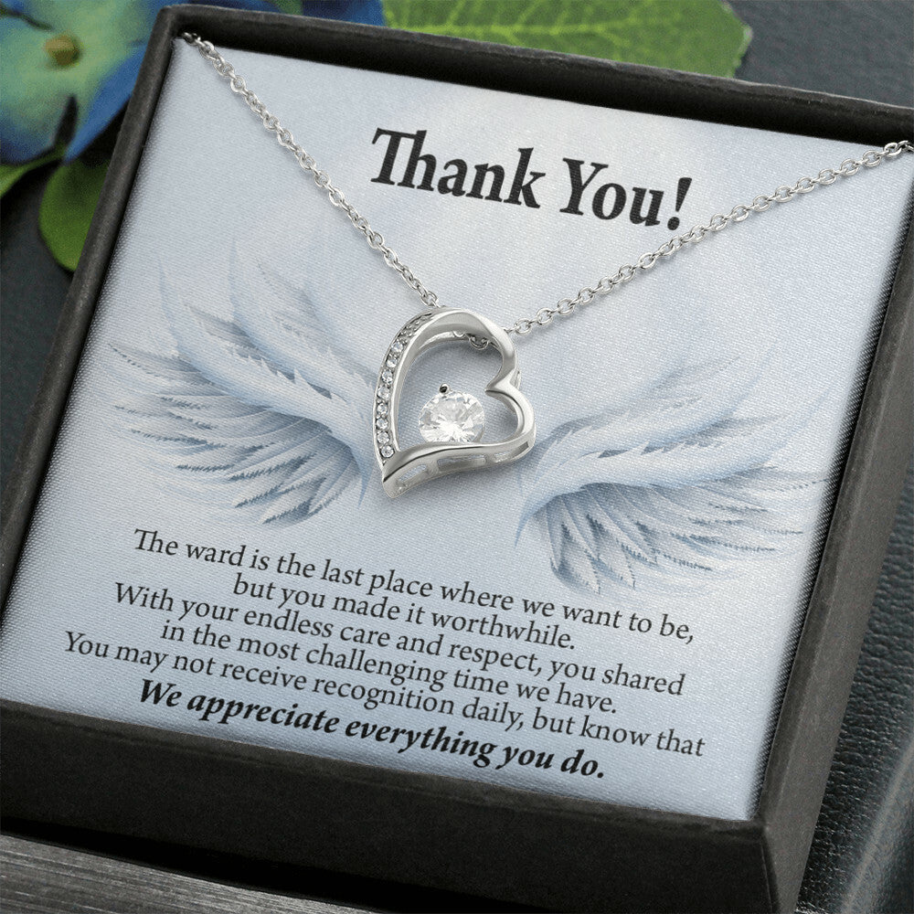 Thank You Present for Healthcare Workers Forever Necklace w Message Card-Express Your Love Gifts