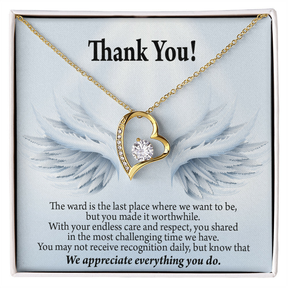 Thank You Present for Healthcare Workers Forever Necklace w Message Card-Express Your Love Gifts