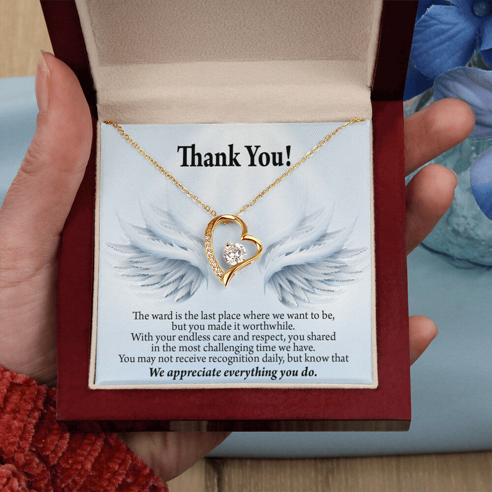 Thank You Present for Healthcare Workers Forever Necklace w Message Card-Express Your Love Gifts