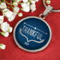 Thankful Circle Necklace Stainless Steel or 18k Gold 18-22"-Express Your Love Gifts