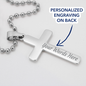 Thanks Be To God 1 Corinthians 15:57 Cross Necklace Message Card W Ball Chain Pendant-Express Your Love Gifts