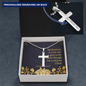 Thanks Be To God 1 Corinthians 15:57 Cross Necklace Message Card W Ball Chain Pendant-Express Your Love Gifts