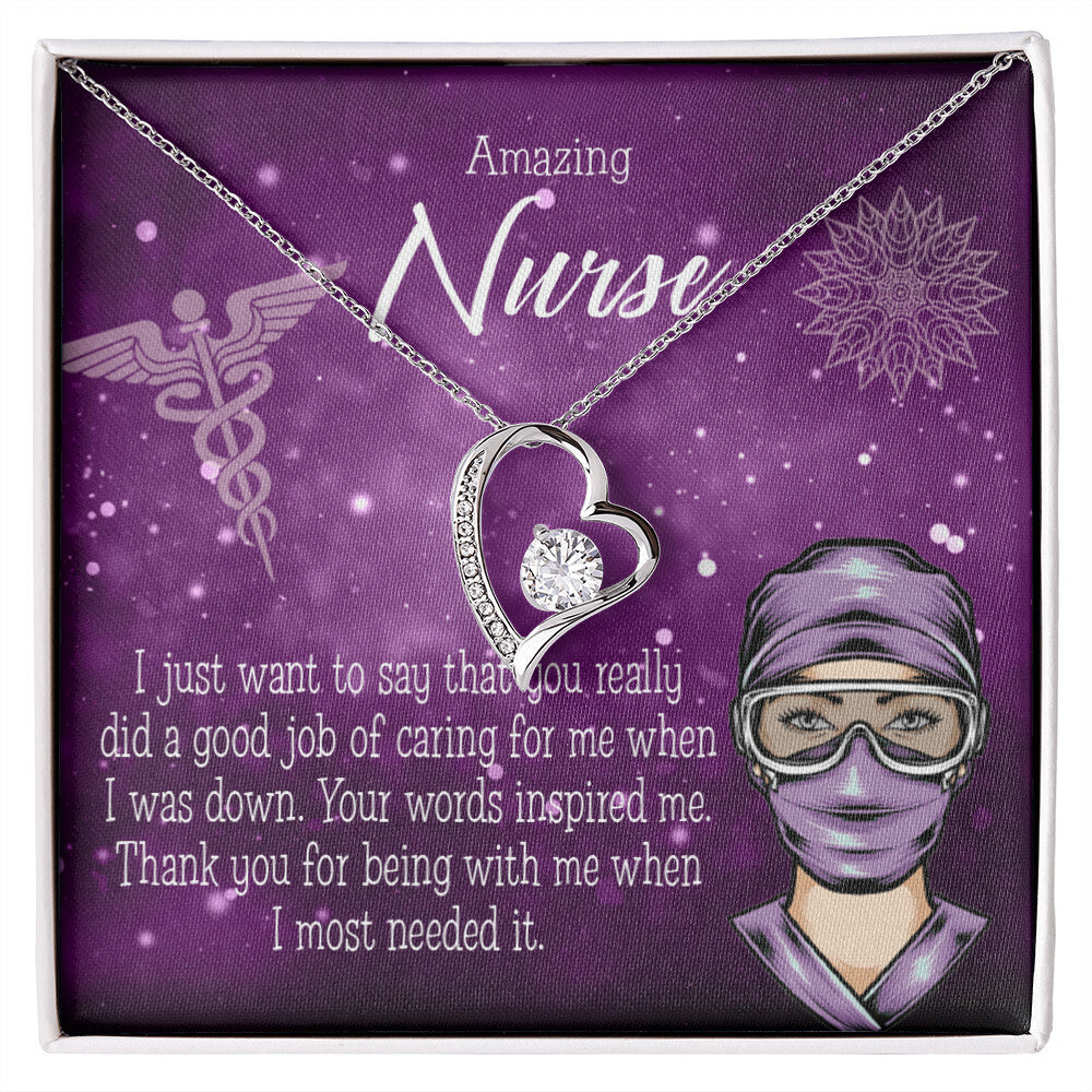 Thanks for Being There Healthcare Medical Worker Nurse Appreciation GiftForever Necklace w Message Card-Express Your Love Gifts
