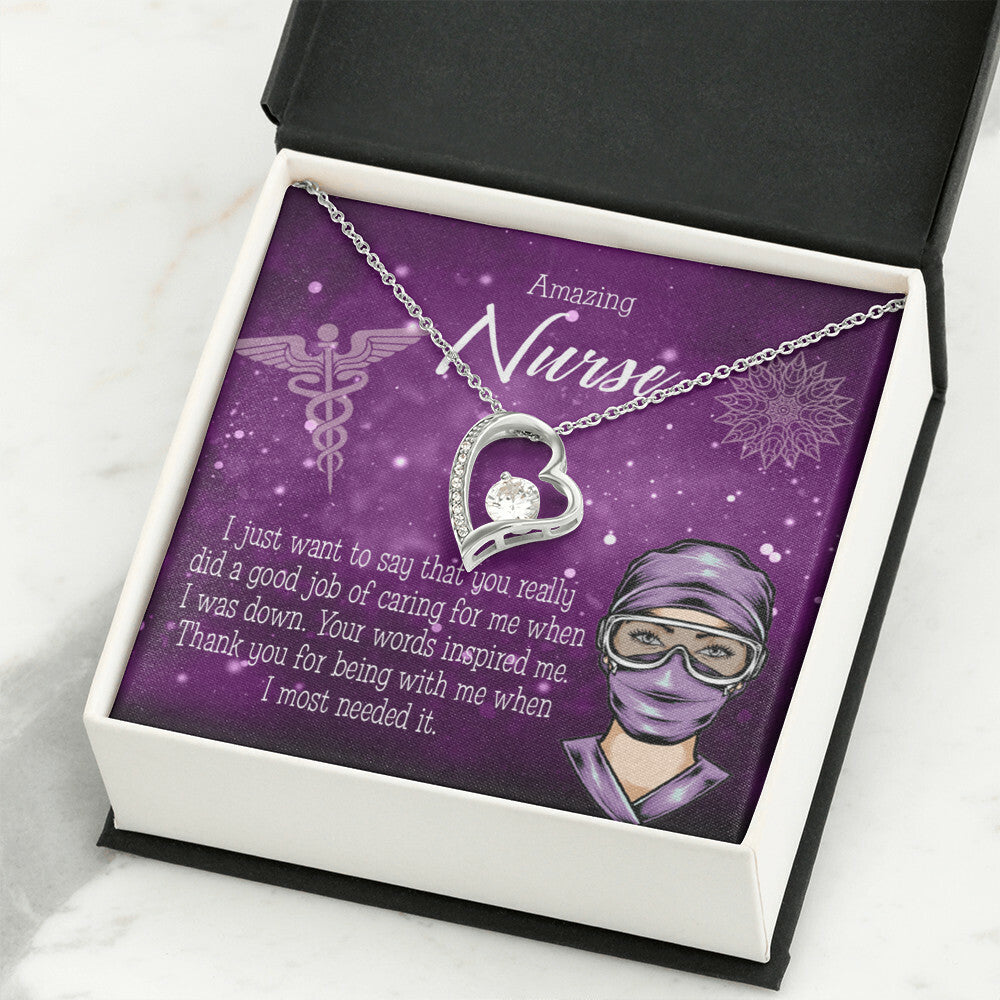 Thanks for Being There Healthcare Medical Worker Nurse Appreciation GiftForever Necklace w Message Card-Express Your Love Gifts