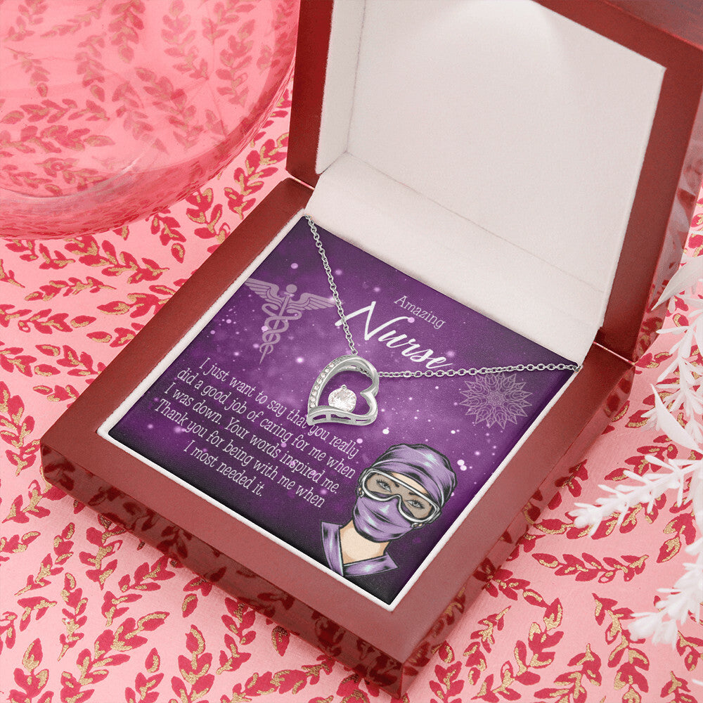 Thanks for Being There Healthcare Medical Worker Nurse Appreciation GiftForever Necklace w Message Card-Express Your Love Gifts