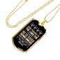 Thanks To Lord Psalm 107:1 Necklace Stainless Steel or 18k Gold Dog Tag 24"-Express Your Love Gifts