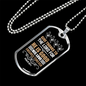 Thanks To Lord Psalm 107:1 Necklace Stainless Steel or 18k Gold Dog Tag 24"-Express Your Love Gifts