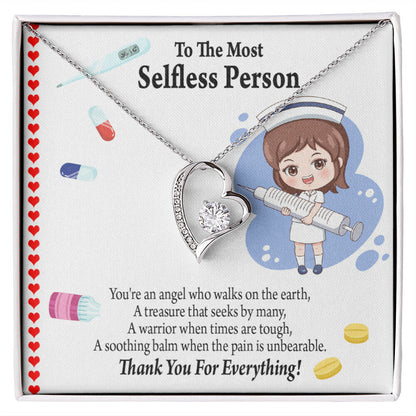 Thanks to Nurse Healthcare Medical Worker Nurse Appreciation Gift Forever Necklace w Message Card-Express Your Love Gifts