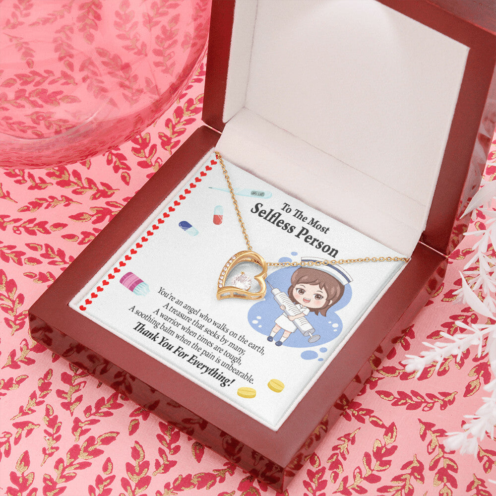 Thanks to Nurse Healthcare Medical Worker Nurse Appreciation Gift Forever Necklace w Message Card-Express Your Love Gifts