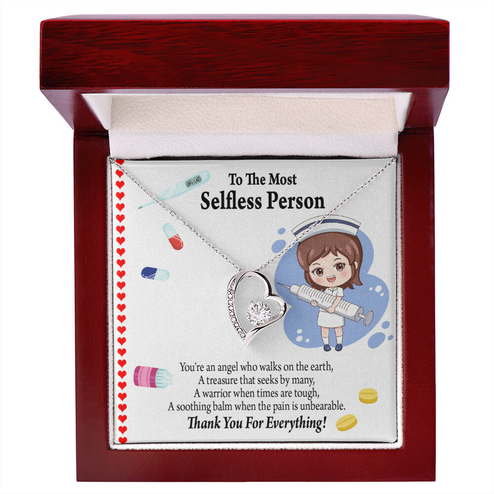 Thanks to Nurse Healthcare Medical Worker Nurse Appreciation Gift Forever Necklace w Message Card-Express Your Love Gifts