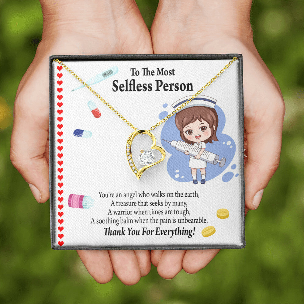 Thanks to Nurse Healthcare Medical Worker Nurse Appreciation Gift Forever Necklace w Message Card-Express Your Love Gifts
