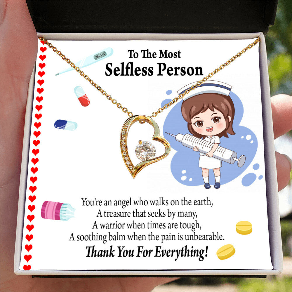 Thanks to Nurse Healthcare Medical Worker Nurse Appreciation Gift Forever Necklace w Message Card-Express Your Love Gifts