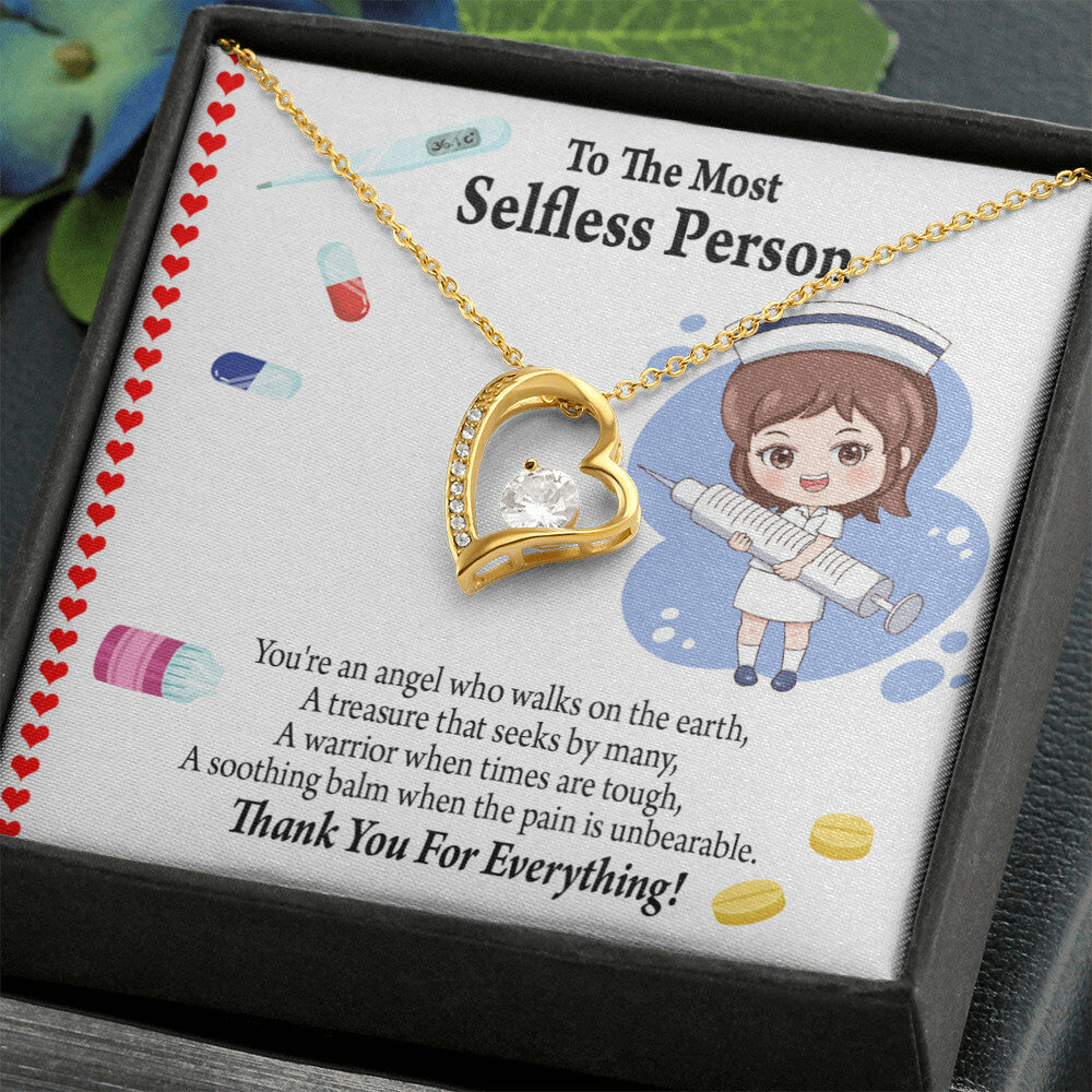 Thanks to Nurse Healthcare Medical Worker Nurse Appreciation Gift Forever Necklace w Message Card-Express Your Love Gifts