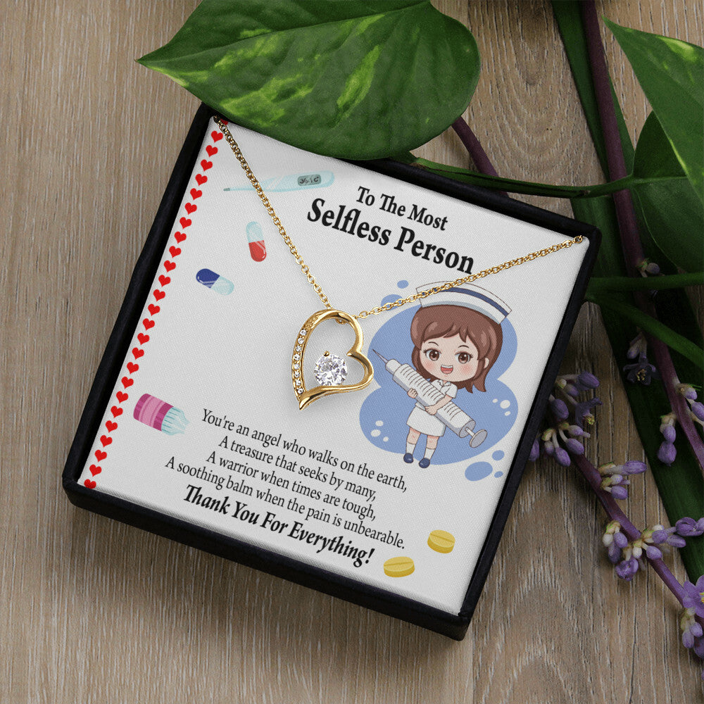 Thanks to Nurse Healthcare Medical Worker Nurse Appreciation Gift Forever Necklace w Message Card-Express Your Love Gifts