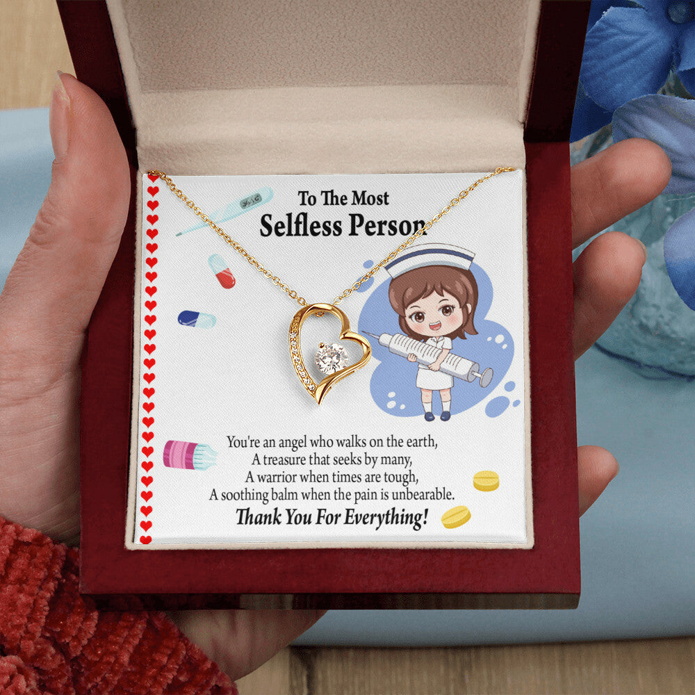 Thanks to Nurse Healthcare Medical Worker Nurse Appreciation Gift Forever Necklace w Message Card-Express Your Love Gifts