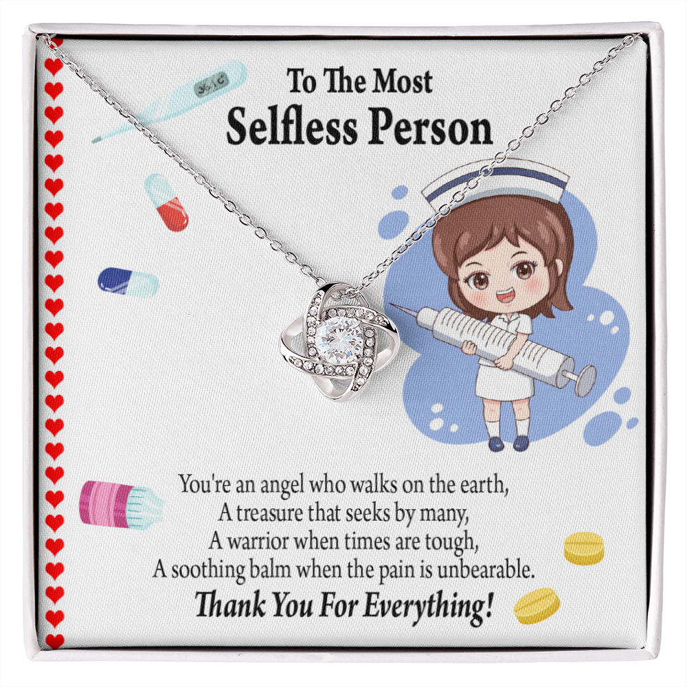 Thanks to Nurse Healthcare Medical Worker Nurse Appreciation Gift Infinity Knot Necklace Message Card-Express Your Love Gifts