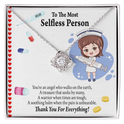 Thanks to Nurse Healthcare Medical Worker Nurse Appreciation Gift Infinity Knot Necklace Message Card-Express Your Love Gifts