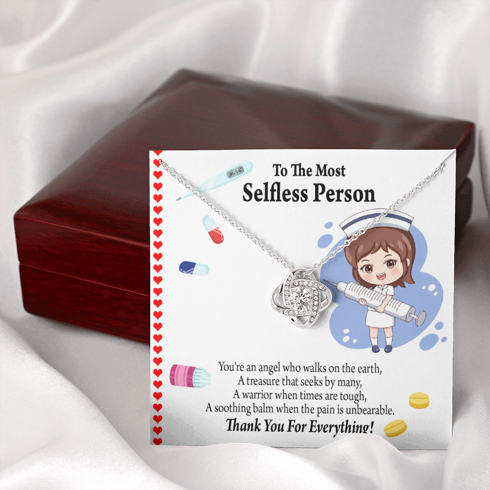 Thanks to Nurse Healthcare Medical Worker Nurse Appreciation Gift Infinity Knot Necklace Message Card-Express Your Love Gifts