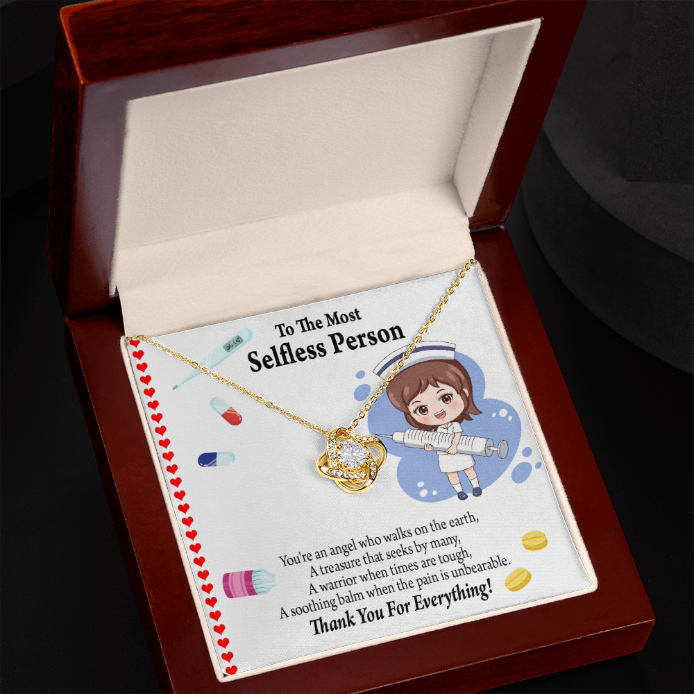 Thanks to Nurse Healthcare Medical Worker Nurse Appreciation Gift Infinity Knot Necklace Message Card-Express Your Love Gifts