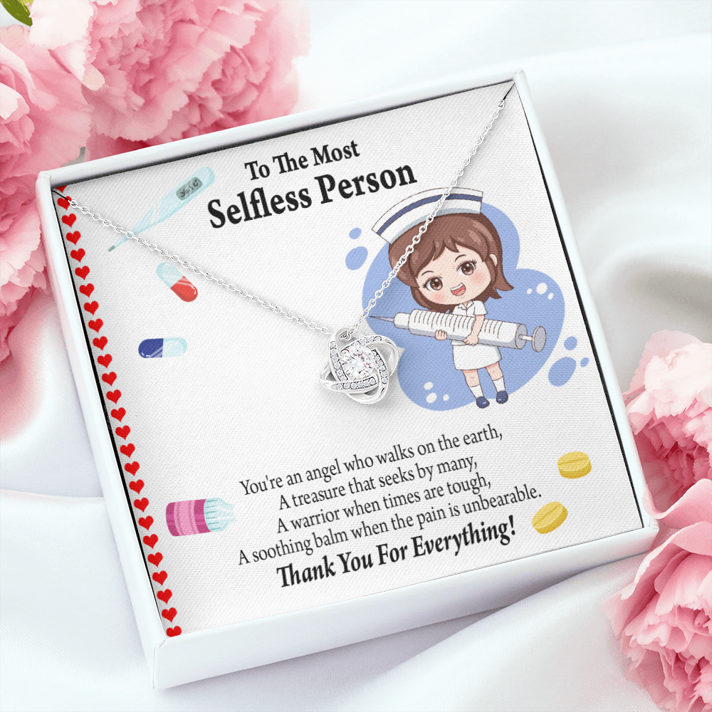 Thanks to Nurse Healthcare Medical Worker Nurse Appreciation Gift Infinity Knot Necklace Message Card-Express Your Love Gifts