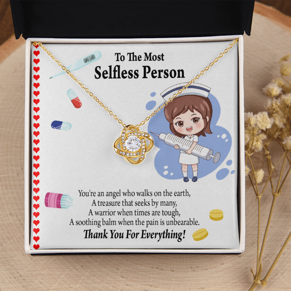 Thanks to Nurse Healthcare Medical Worker Nurse Appreciation Gift Infinity Knot Necklace Message Card-Express Your Love Gifts