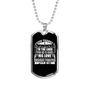 Thanks To The Lord Psalm 107:1 Necklace Stainless Steel or 18k Gold Dog Tag 24" Chain-Express Your Love Gifts