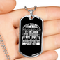 Thanks To The Lord Psalm 107:1 Necklace Stainless Steel or 18k Gold Dog Tag 24" Chain-Express Your Love Gifts