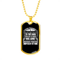 Thanks To The Lord Psalm 107:1 Necklace Stainless Steel or 18k Gold Dog Tag 24" Chain-Express Your Love Gifts