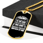 Thanks To The Lord Psalm 107:1 Necklace Stainless Steel or 18k Gold Dog Tag 24" Chain-Express Your Love Gifts
