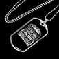 Thanks To The Lord Psalm 107:1 Necklace Stainless Steel or 18k Gold Dog Tag 24" Chain-Express Your Love Gifts