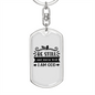 That I Am God Keychain Stainless Steel or 18k Gold Dog Tag Keyring-Express Your Love Gifts