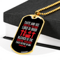 That The Lord Is Good Christian Necklace Stainless Steel or 18k Gold Dog Tag 24" Chain-Express Your Love Gifts