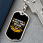 That Your Strengh Lies Keychain Stainless Steel or 18k Gold Dog Tag Keyring-Express Your Love Gifts