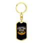 That Your Strengh Lies Keychain Stainless Steel or 18k Gold Dog Tag Keyring-Express Your Love Gifts