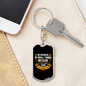 That Your Strengh Lies Keychain Stainless Steel or 18k Gold Dog Tag Keyring-Express Your Love Gifts