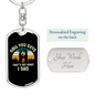 Thats Not What I Said Keychain Stainless Steel or 18k Gold Dog Tag Keyring-Express Your Love Gifts