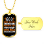The Arrival Would Be Worthwhile Necklace Stainless Steel or 18k Gold Dog Tag 24" Chain-Express Your Love Gifts