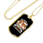 The Average Dog White Necklace Stainless Steel or 18k Gold Dog Tag 24" Chain-Express Your Love Gifts