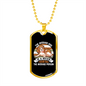 The Average Dog White Necklace Stainless Steel or 18k Gold Dog Tag 24" Chain-Express Your Love Gifts
