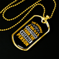The Average Dog Yellow Necklace Stainless Steel or 18k Gold Dog Tag 24" Chain-Express Your Love Gifts