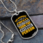 The Average Dog Yellow Necklace Stainless Steel or 18k Gold Dog Tag 24" Chain-Express Your Love Gifts