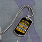 The Average Dog Yellow Necklace Stainless Steel or 18k Gold Dog Tag 24" Chain-Express Your Love Gifts