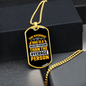 The Average Dog Yellow Necklace Stainless Steel or 18k Gold Dog Tag 24" Chain-Express Your Love Gifts