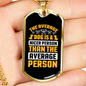 The Average Dog Yellow Necklace Stainless Steel or 18k Gold Dog Tag 24" Chain-Express Your Love Gifts