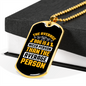 The Average Dog Yellow Necklace Stainless Steel or 18k Gold Dog Tag 24" Chain-Express Your Love Gifts