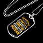 The Average Dog Yellow Necklace Stainless Steel or 18k Gold Dog Tag 24" Chain-Express Your Love Gifts